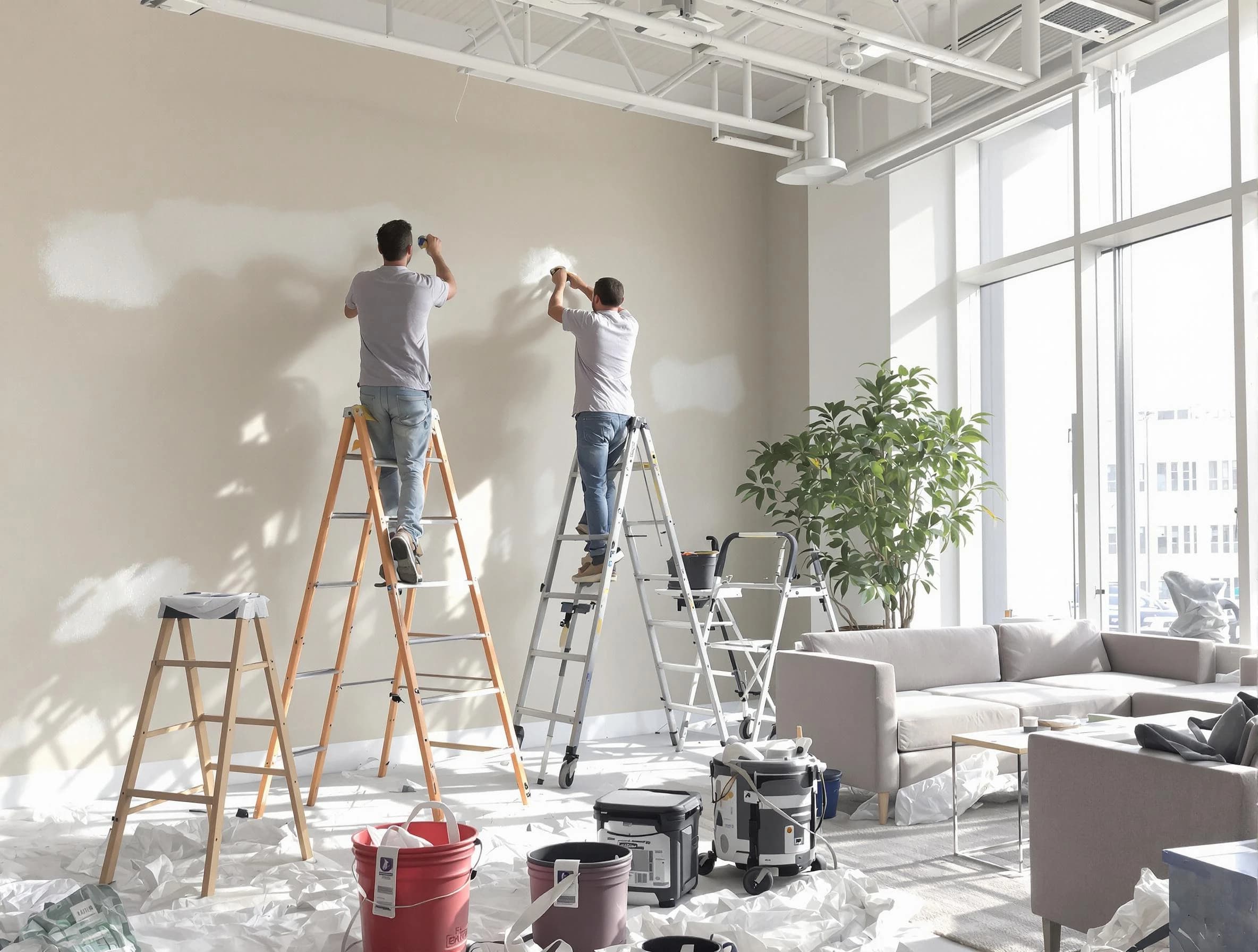 Akron House Painters delivering commercial painting services in Akron, OH