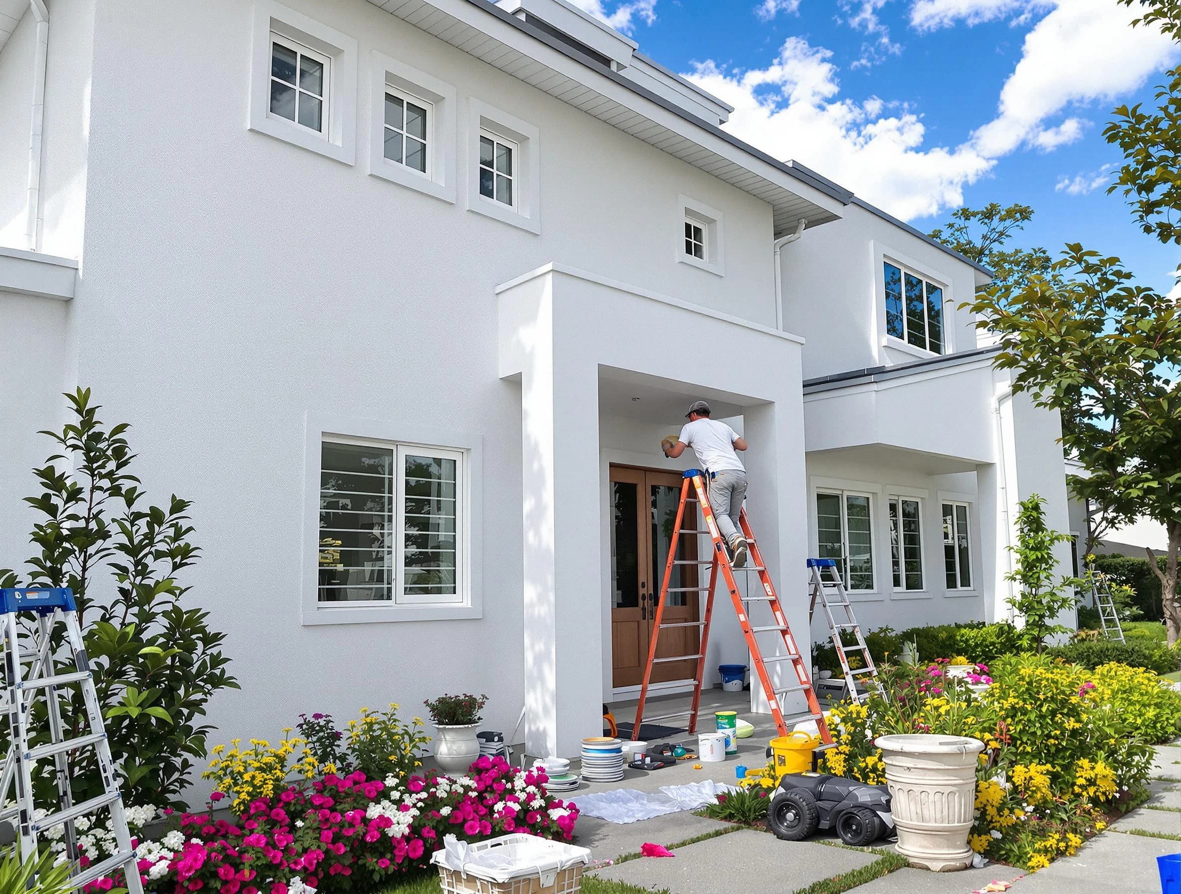 Akron House Painters team delivering a fresh exterior coat in Akron, OH