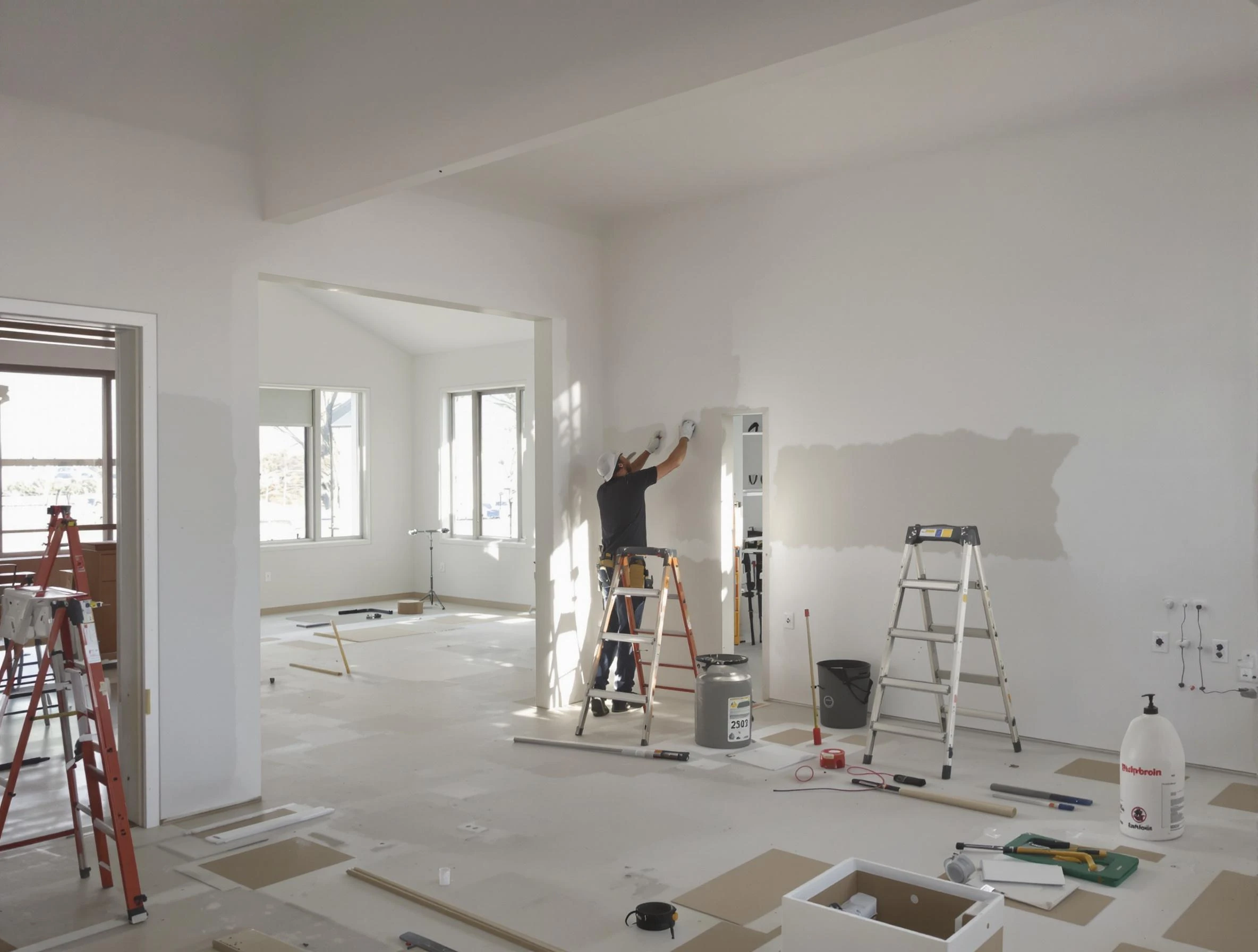 Detailed drywall installation with Akron House Painters in Akron