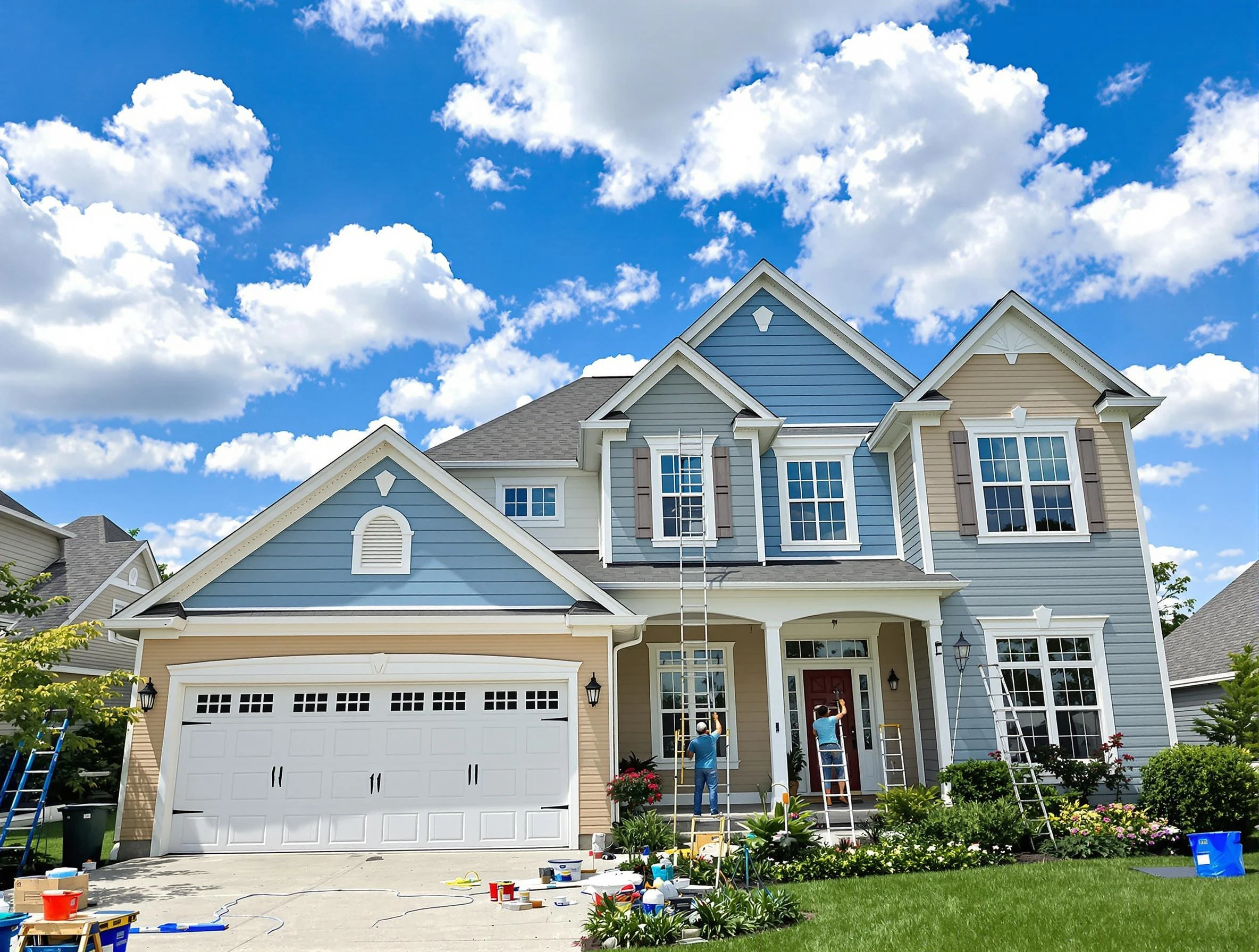 Professional house painting by Akron House Painters experts in Akron, OH